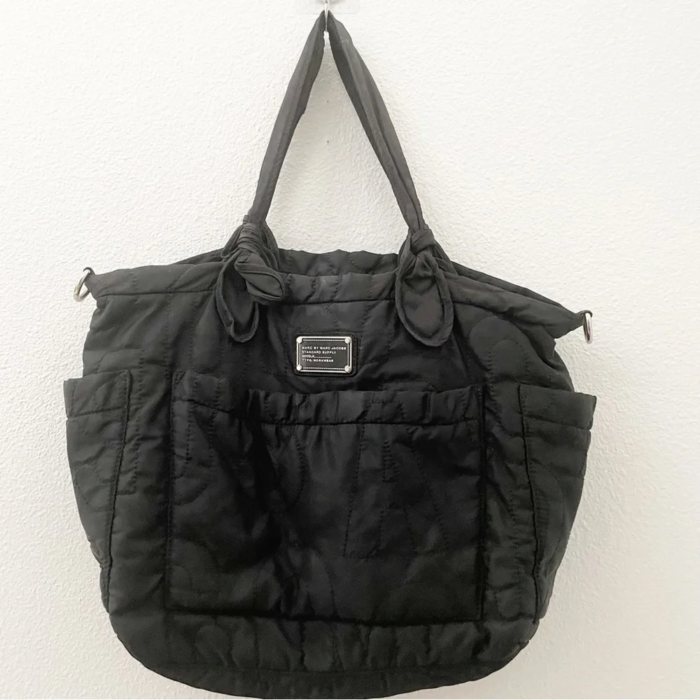 Marc Jacobs black nylon Eliza diaper bag